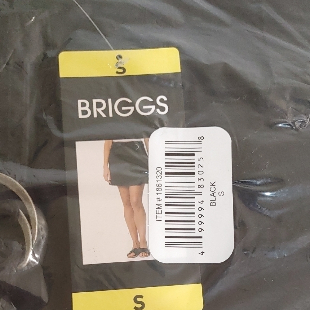 NWT Briggs Womens Belted Twill Skort Black S - Picture 5 of 5